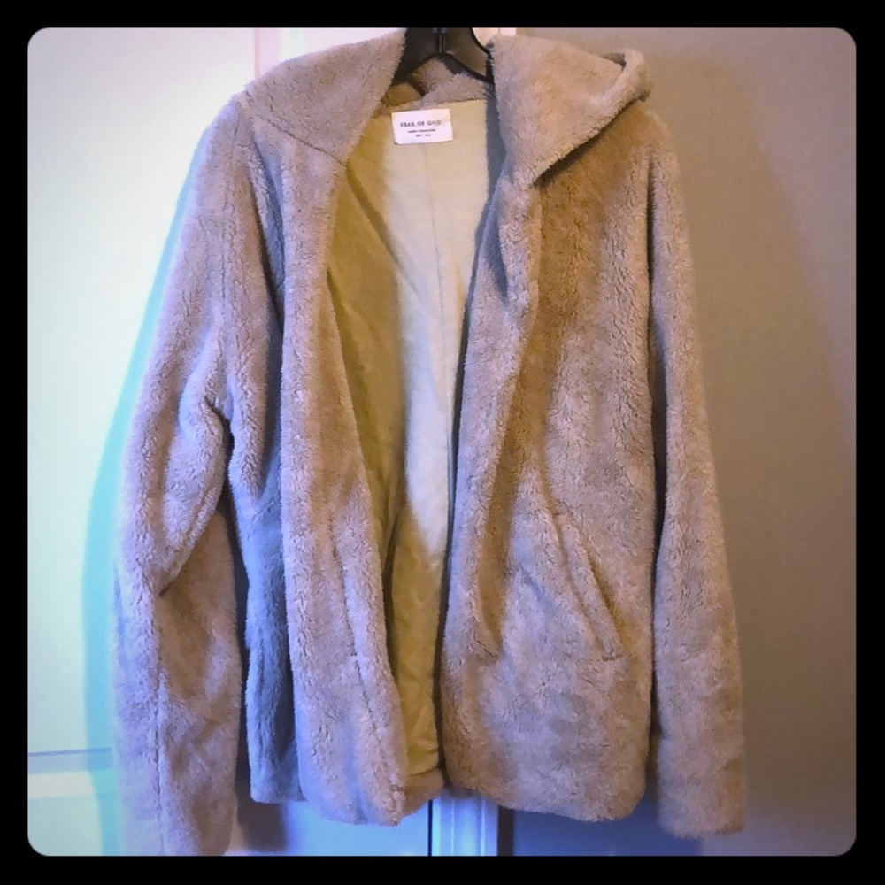 Fear of God size large Sherpa wool Hoodie